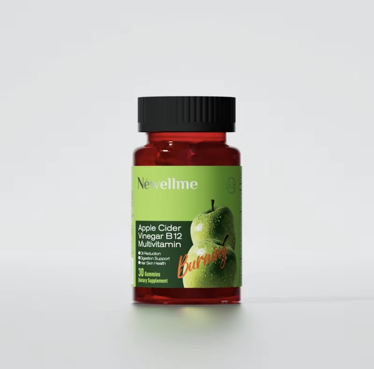 Apple Cider Vinegar Gummies with Vitamin B12 - Supports Energy, Gut Health, Digestion, Detox & Cleansing