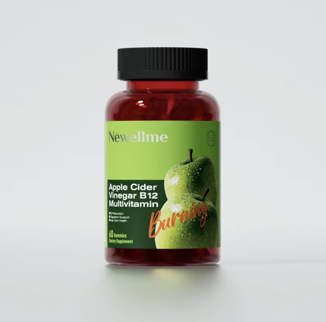 Apple Cider Vinegar Gummies with Vitamin B12 - Supports Energy, Gut Health, Digestion, Detox & Cleansing