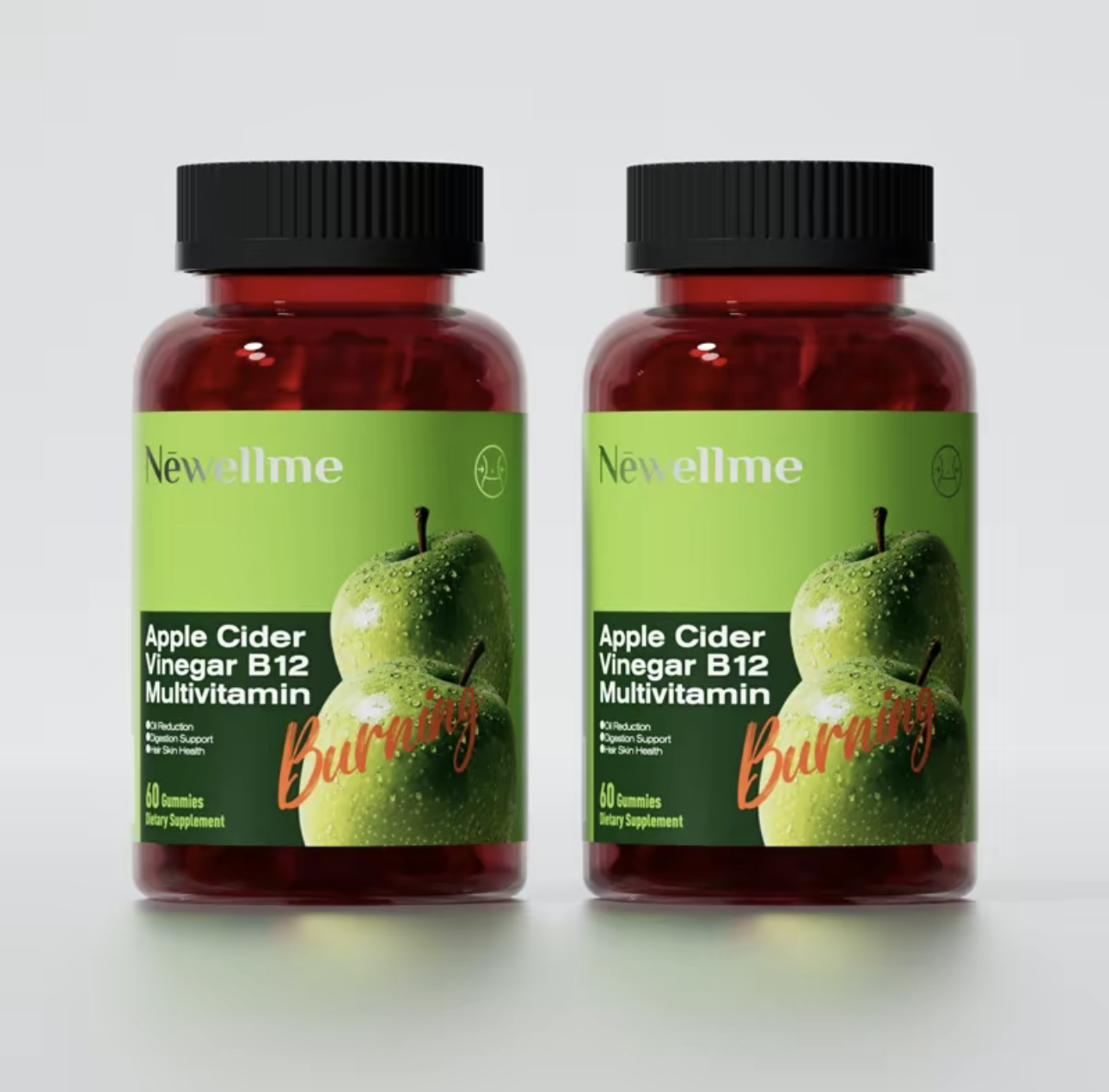 Apple Cider Vinegar Gummies with Vitamin B12 - Supports Energy, Gut Health, Digestion, Detox & Cleansing