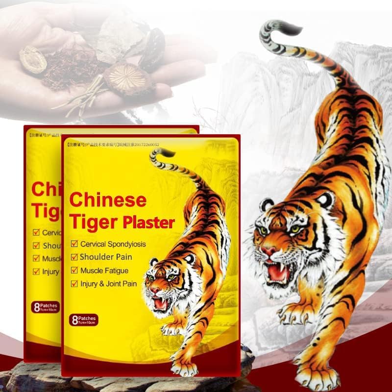 80Pcs Chinese Herbal Tiger Pain Patches β Natural Relief for Arthritis, Joint, Muscle & Back Pain β 8 Packs