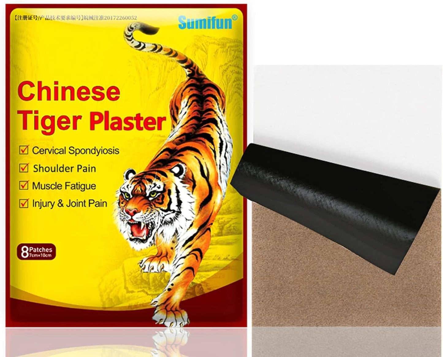 80Pcs Chinese Herbal Tiger Pain Patches – Natural Relief for Arthritis, Joint, Muscle & Back Pain – 8 Packs